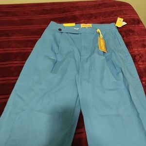 Stylish Wide Legs Blue Chinos for Men